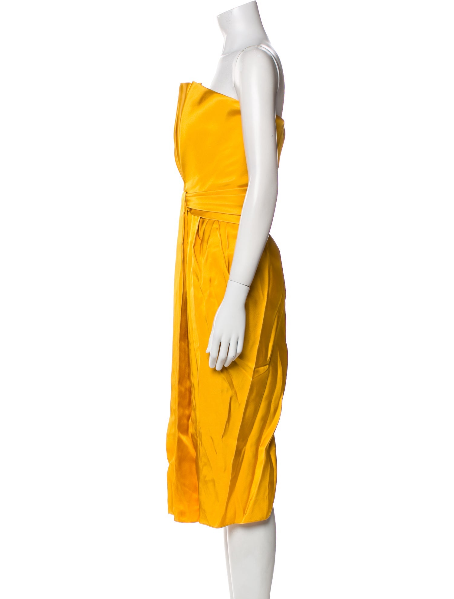 Brandon Maxwell Strapless Knee-Length Dress w/ Tags