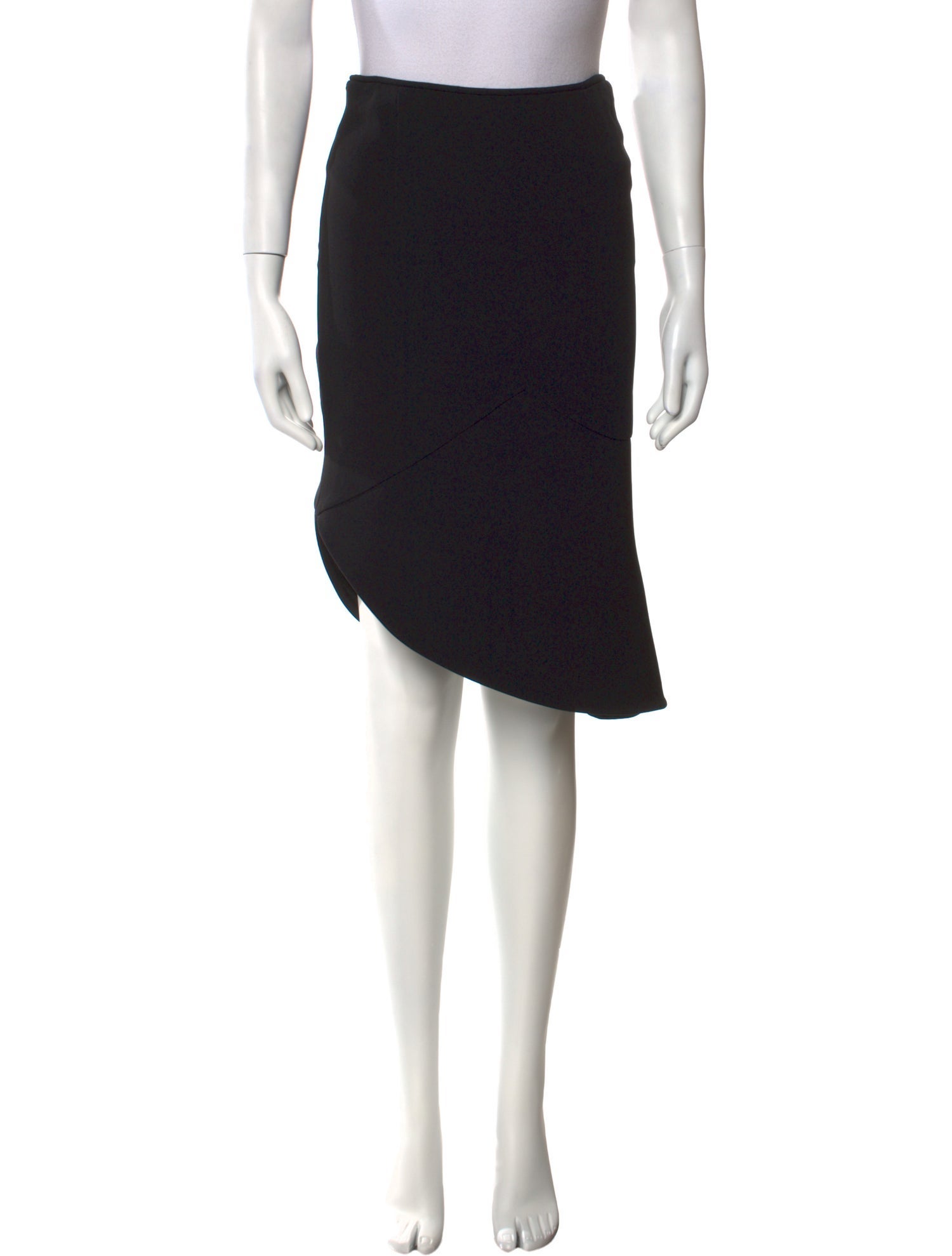 Brandon Maxwell Pleated Accents Knee-Length Skirt