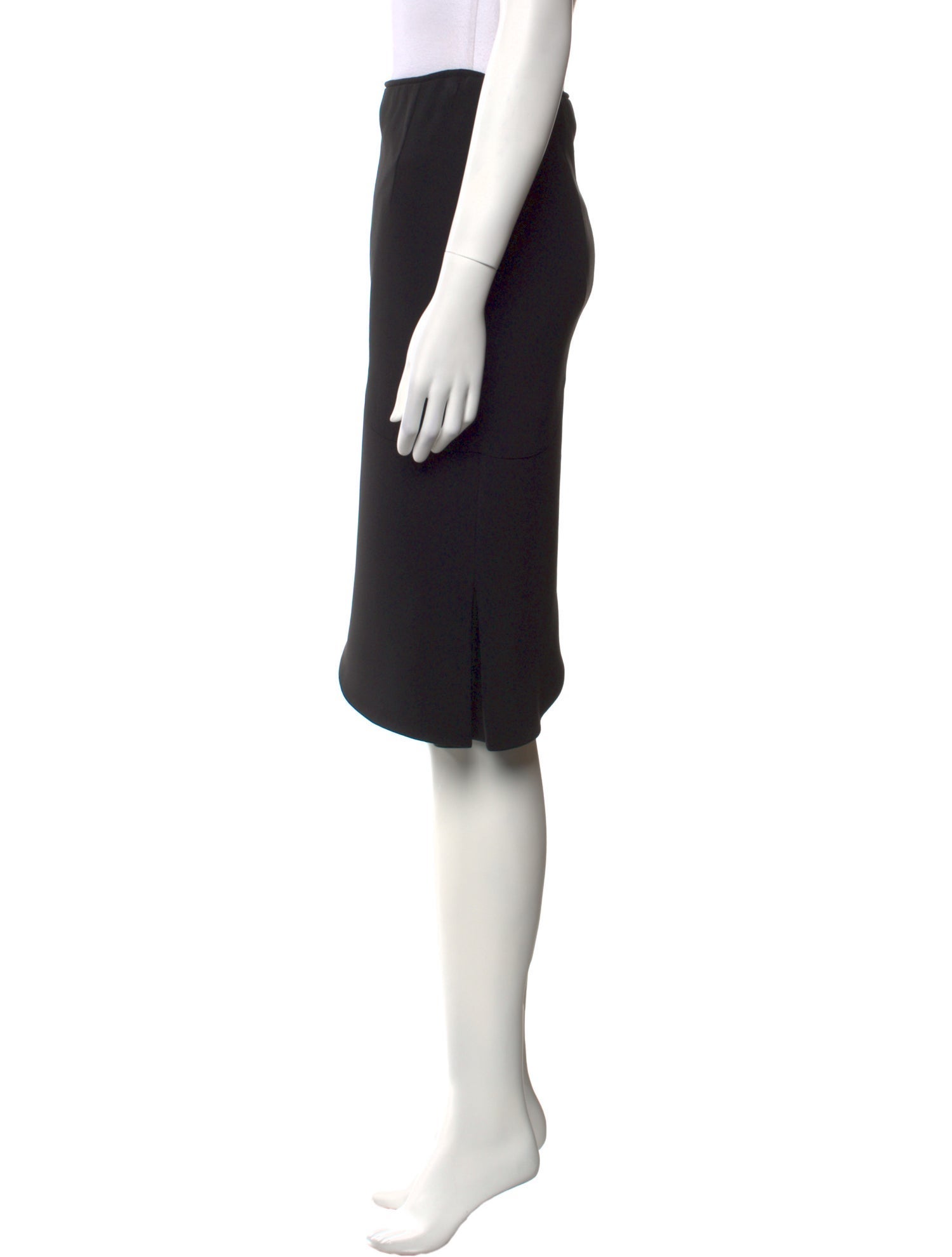 Brandon Maxwell Pleated Accents Knee-Length Skirt