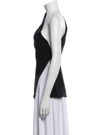 Brandon Maxwell One-Shoulder Sleeveless Top