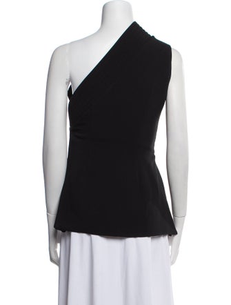 Brandon Maxwell One-Shoulder Sleeveless Top