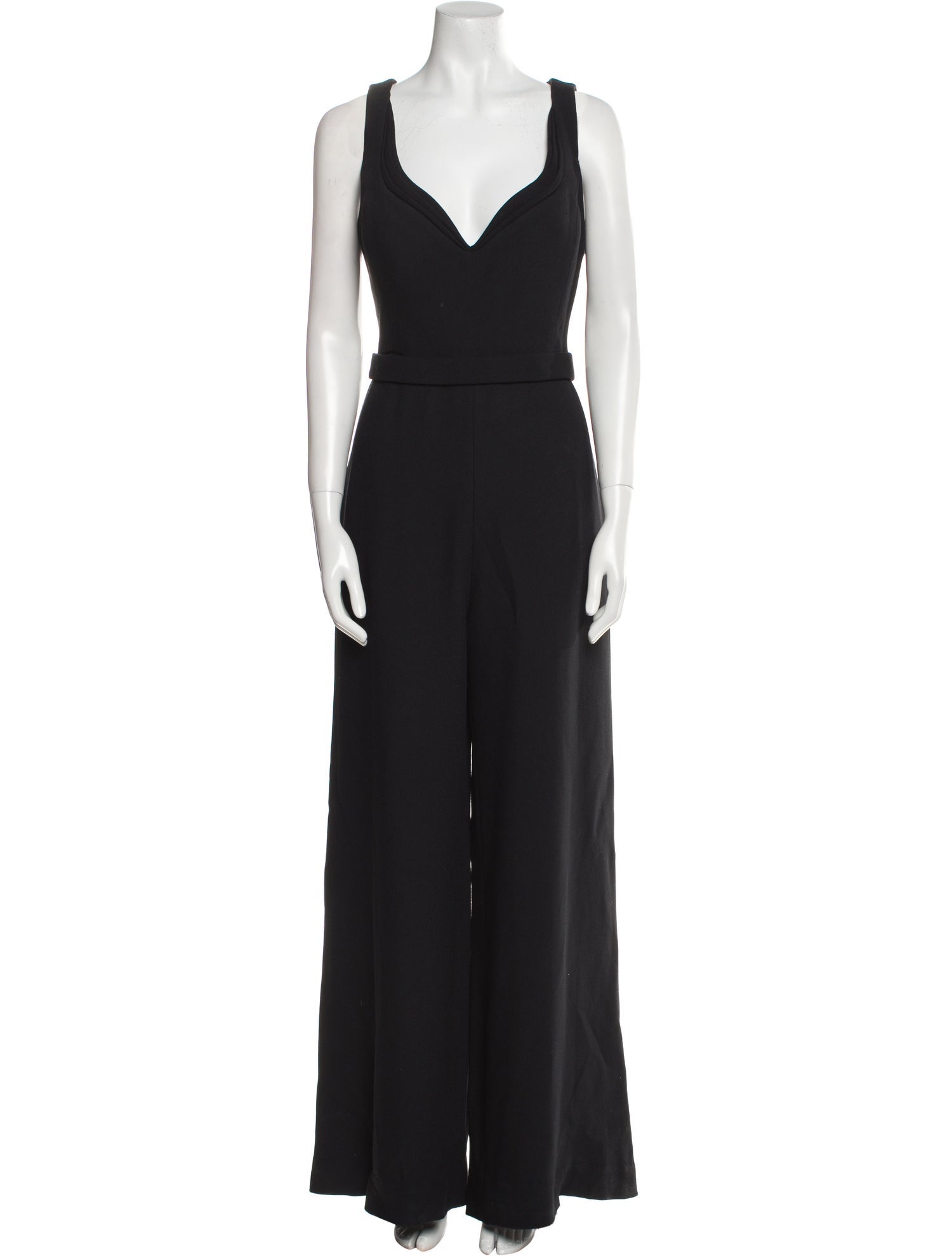Brandon Maxwell Plunge Neckline Jumpsuit