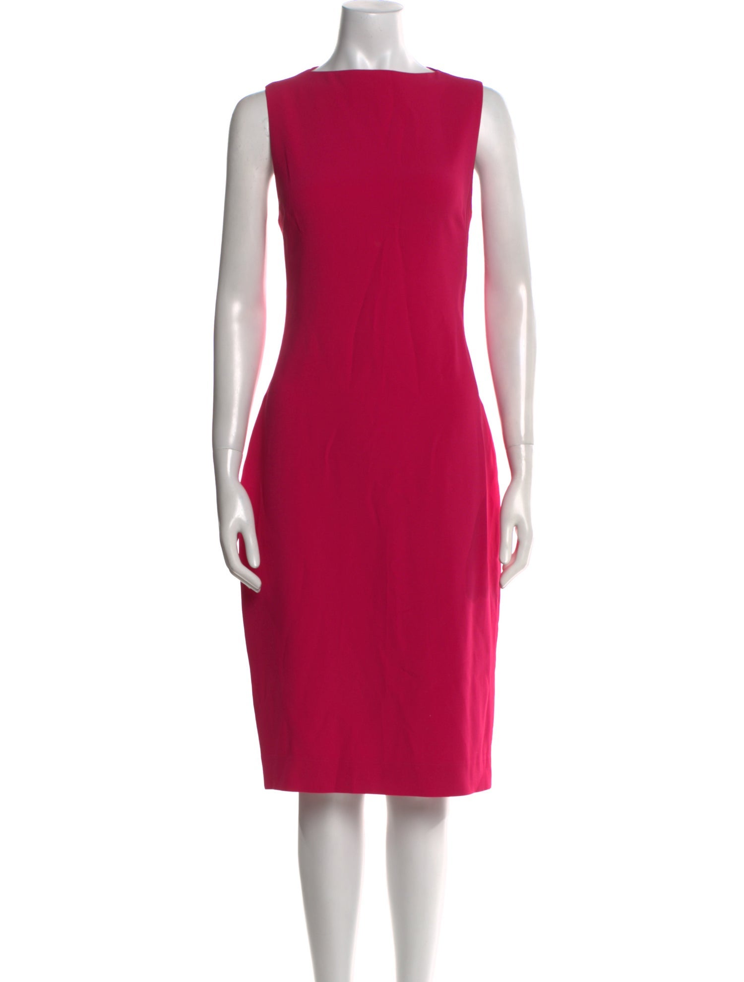 Brandon Maxwell Bateau Neckline Midi Length Dress