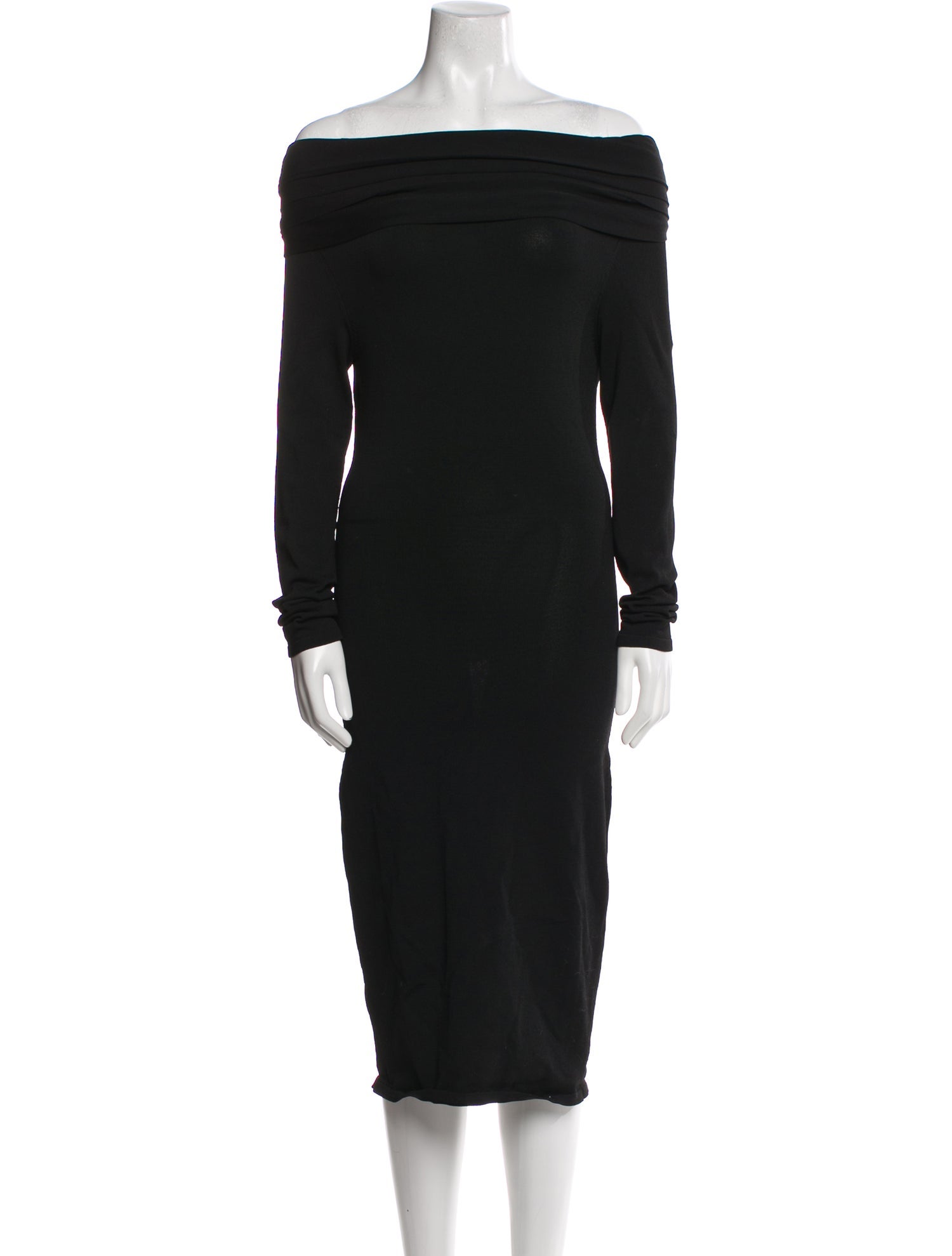 Brandon Maxwell Off-The-Shoulder Midi Length Dress