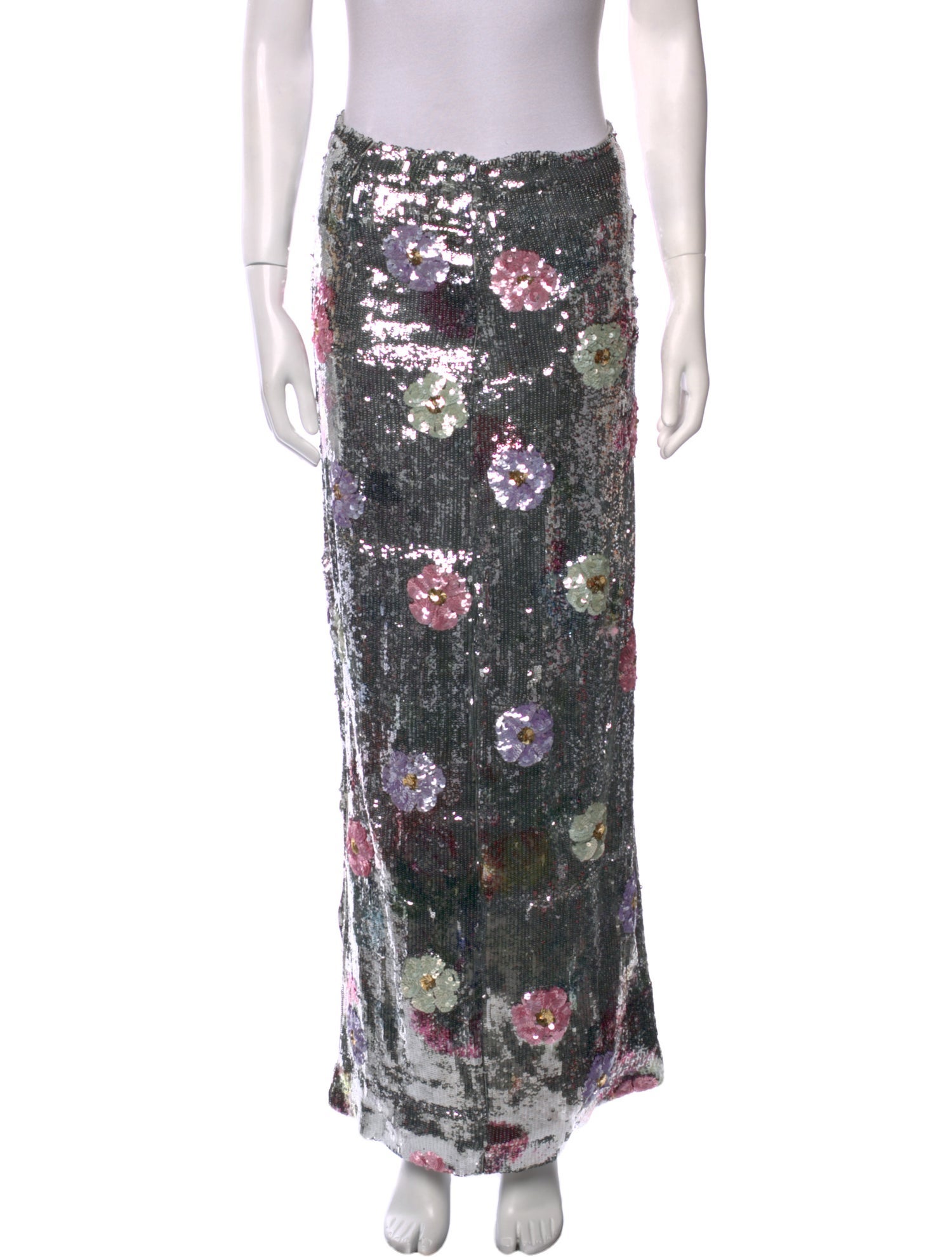 Brandon Maxwell Printed Long Skirt w/ Tags