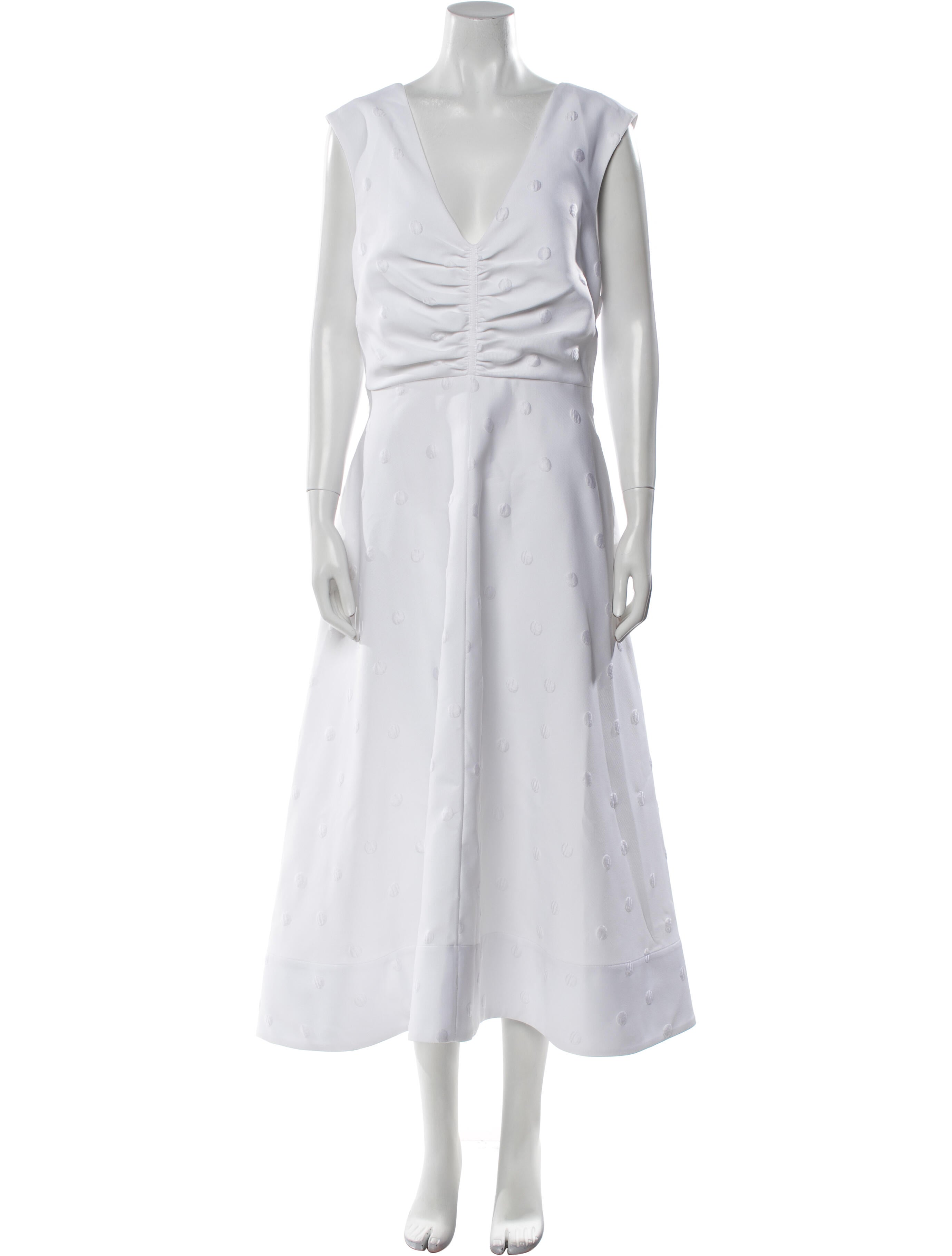 Brandon Maxwell V-Neck Long Dress w/ Tags