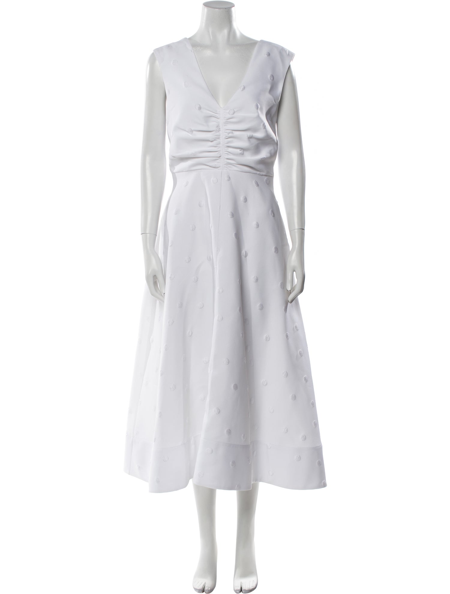 Brandon Maxwell V-Neck Long Dress w/ Tags