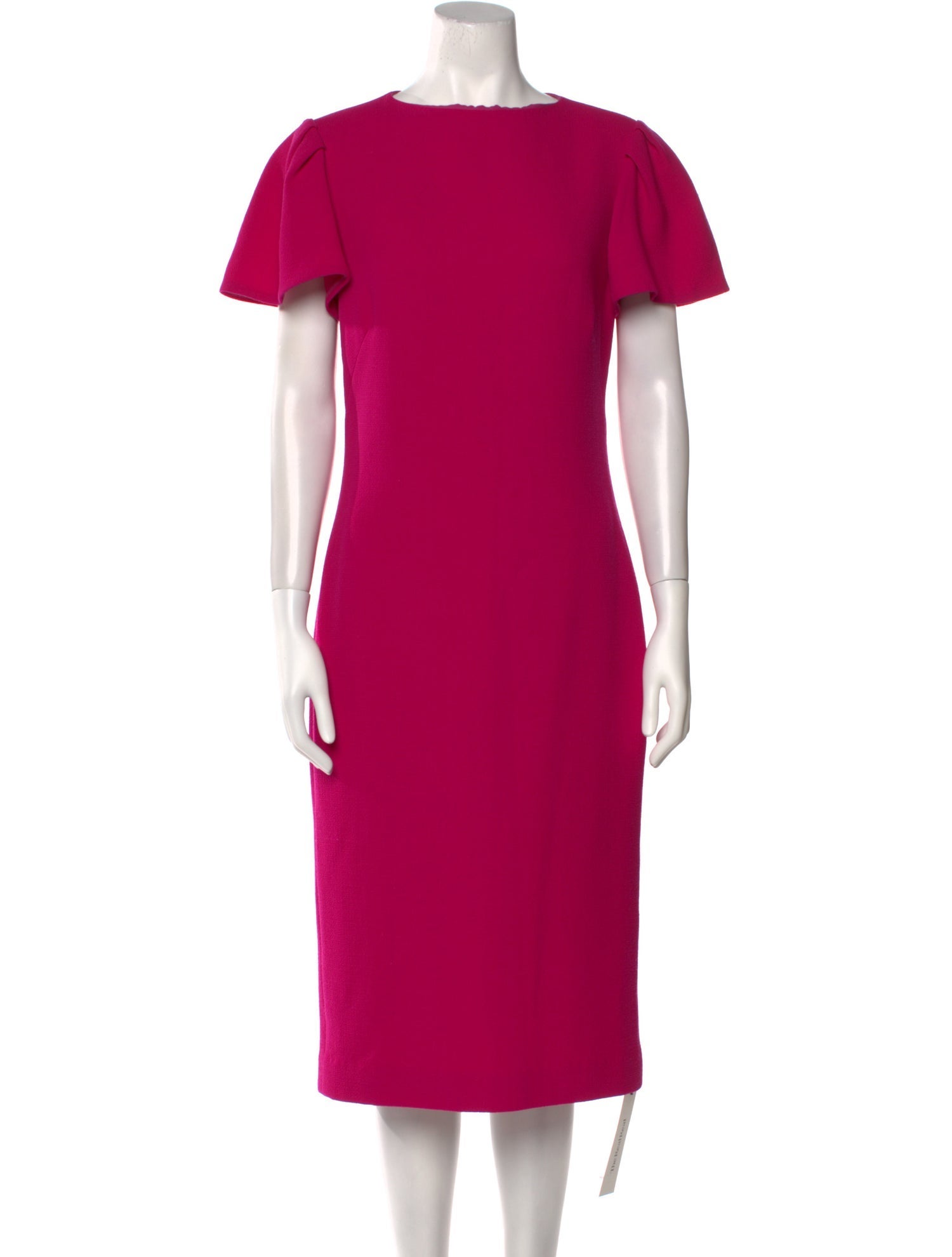 Brandon Maxwell Bateau Neckline Midi Length Dress