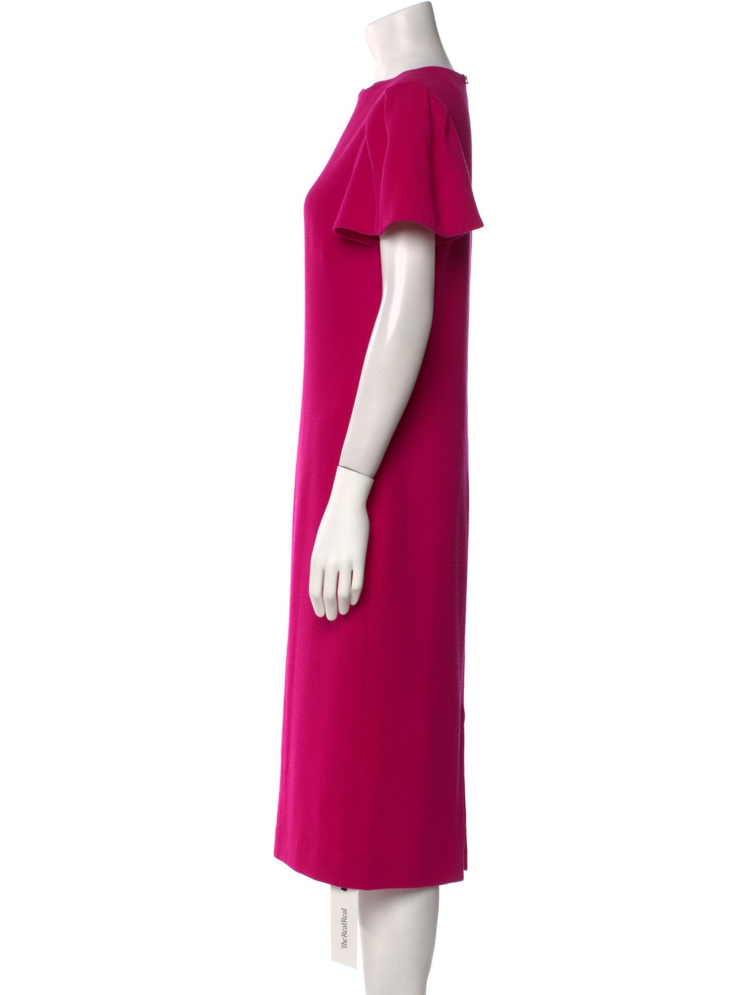 Brandon Maxwell Bateau Neckline Midi Length Dress