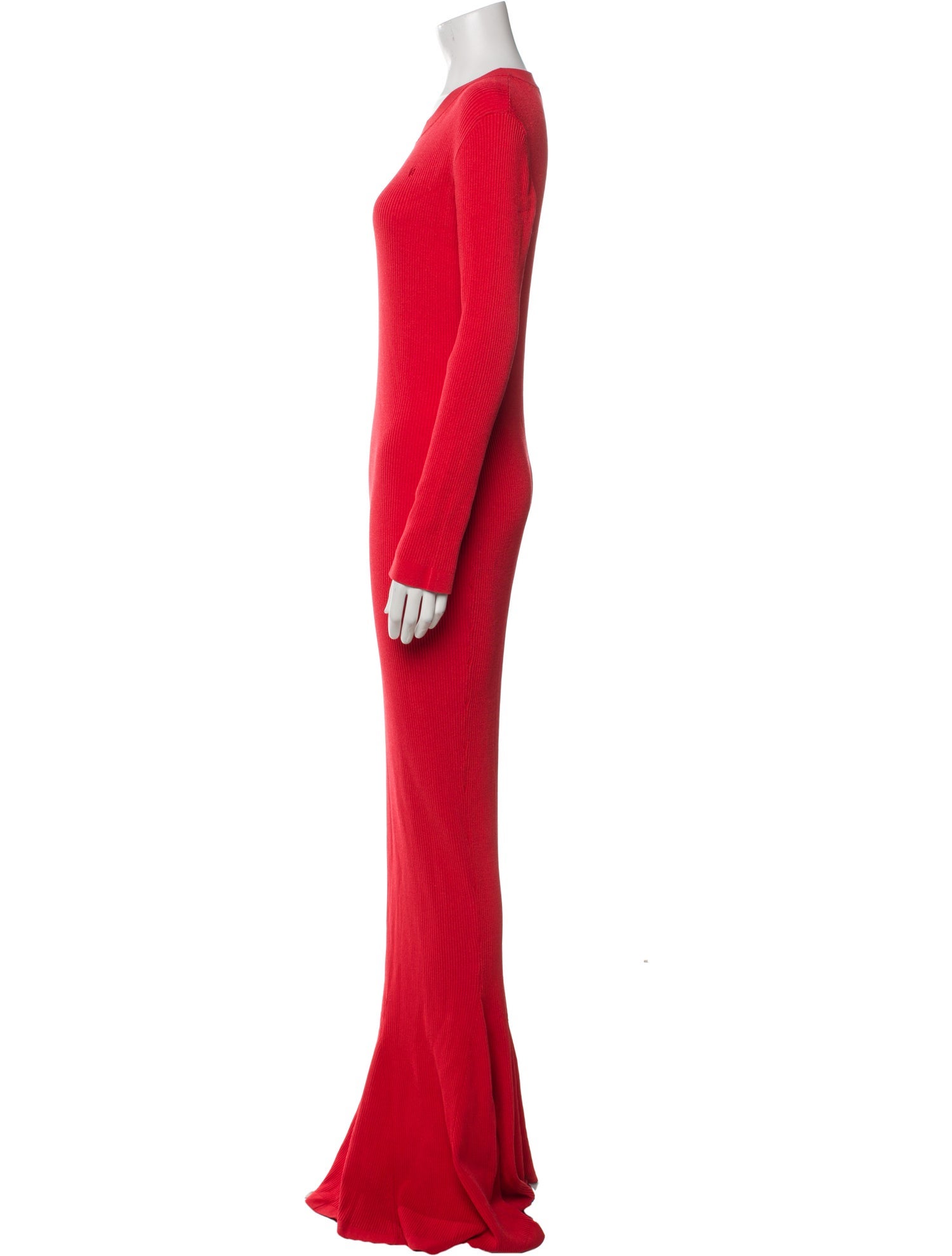 Brandon Maxwell Crew Neck Long Dress