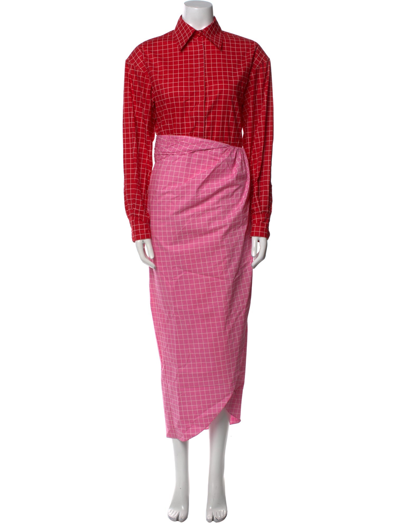 Brandon Maxwell Printed Long Dress