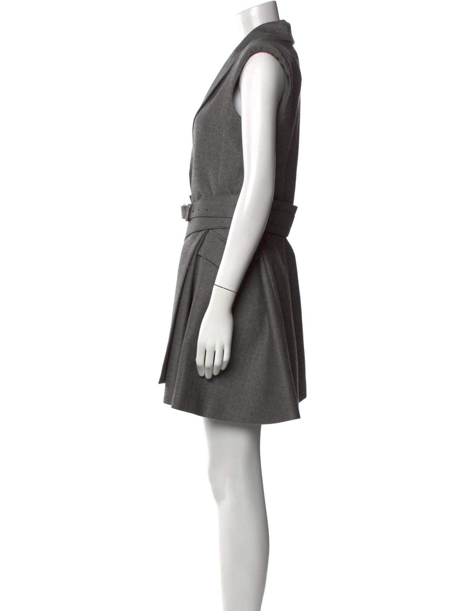 Brandon Maxwell Virgin Wool Mini Dress