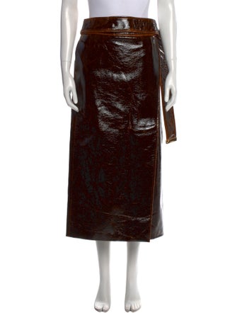 Brandon Maxwell Wool Midi Length Skirt