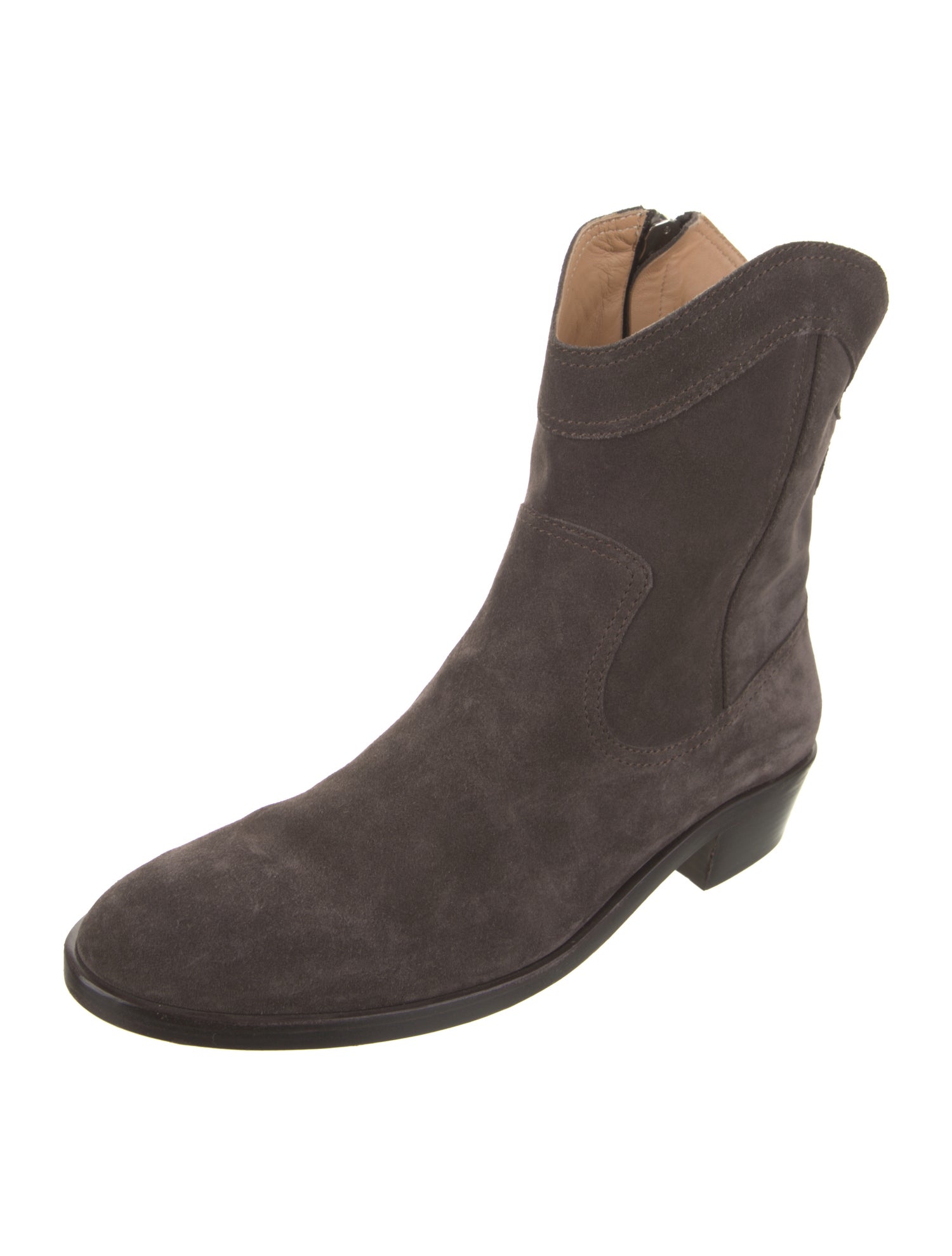 Brandon Maxwell Suede Western Boots