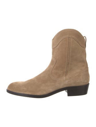 Brandon Maxwell Suede Western Boots