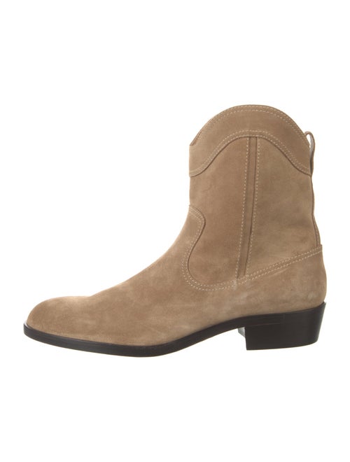 Brandon Maxwell Suede Western Boots