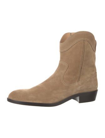 Brandon Maxwell Suede Western Boots