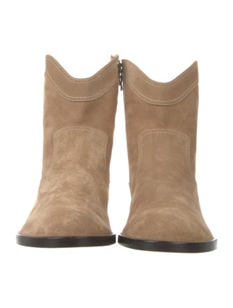 Brandon Maxwell Suede Western Boots