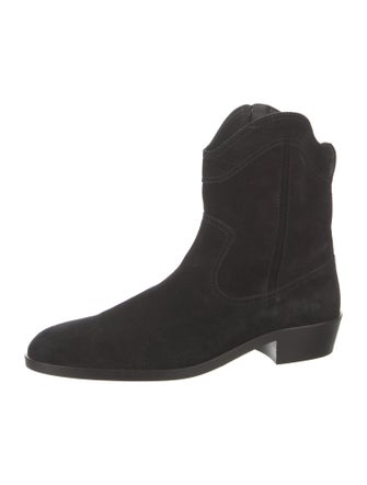 Brandon Maxwell Suede Western Boots