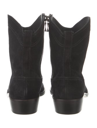 Brandon Maxwell Suede Western Boots