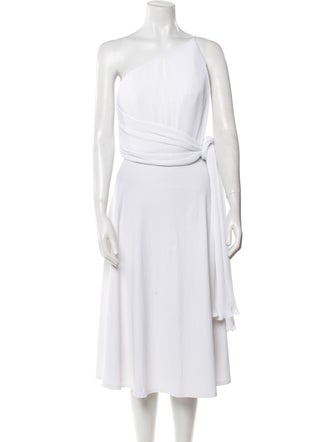 Brandon Maxwell One-Shoulder Sleeveless Crop Top