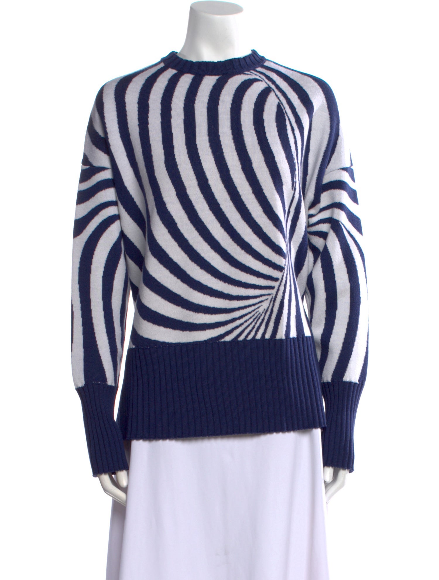 Brandon Maxwell Merino Wool Striped Sweater