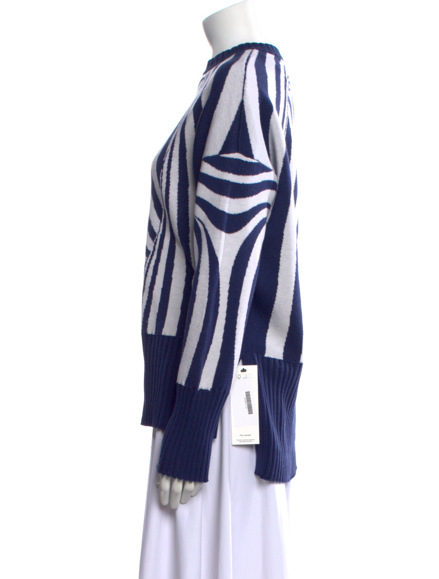 Brandon Maxwell Merino Wool Striped Sweater