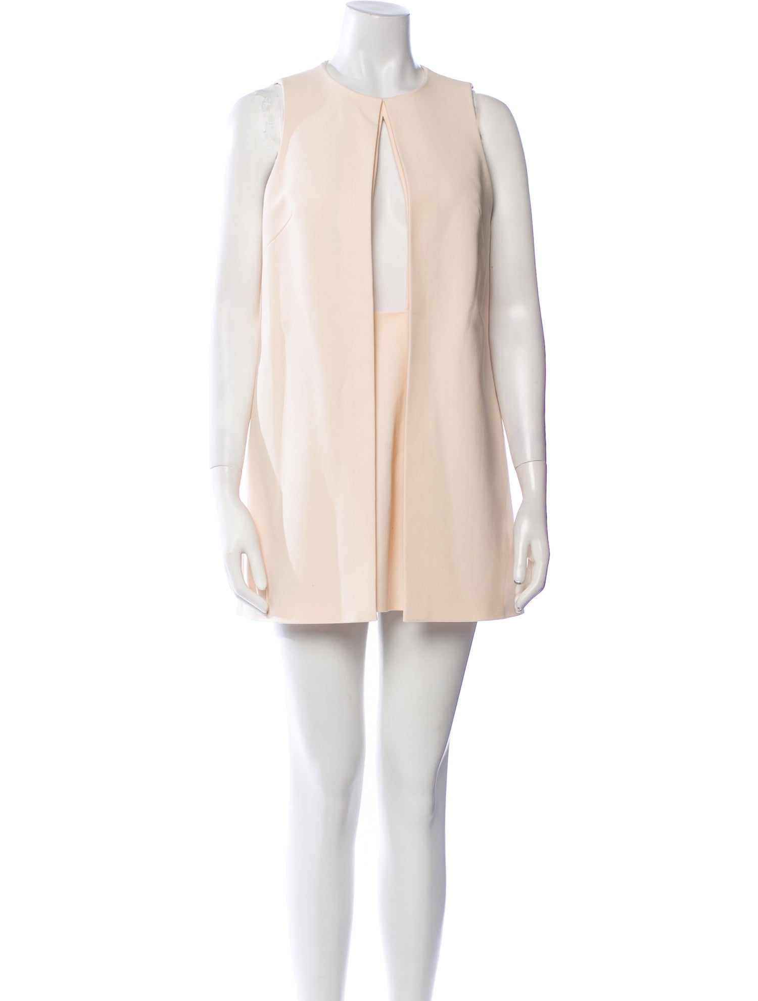 Brandon Maxwell Crew Neck Mini Dress