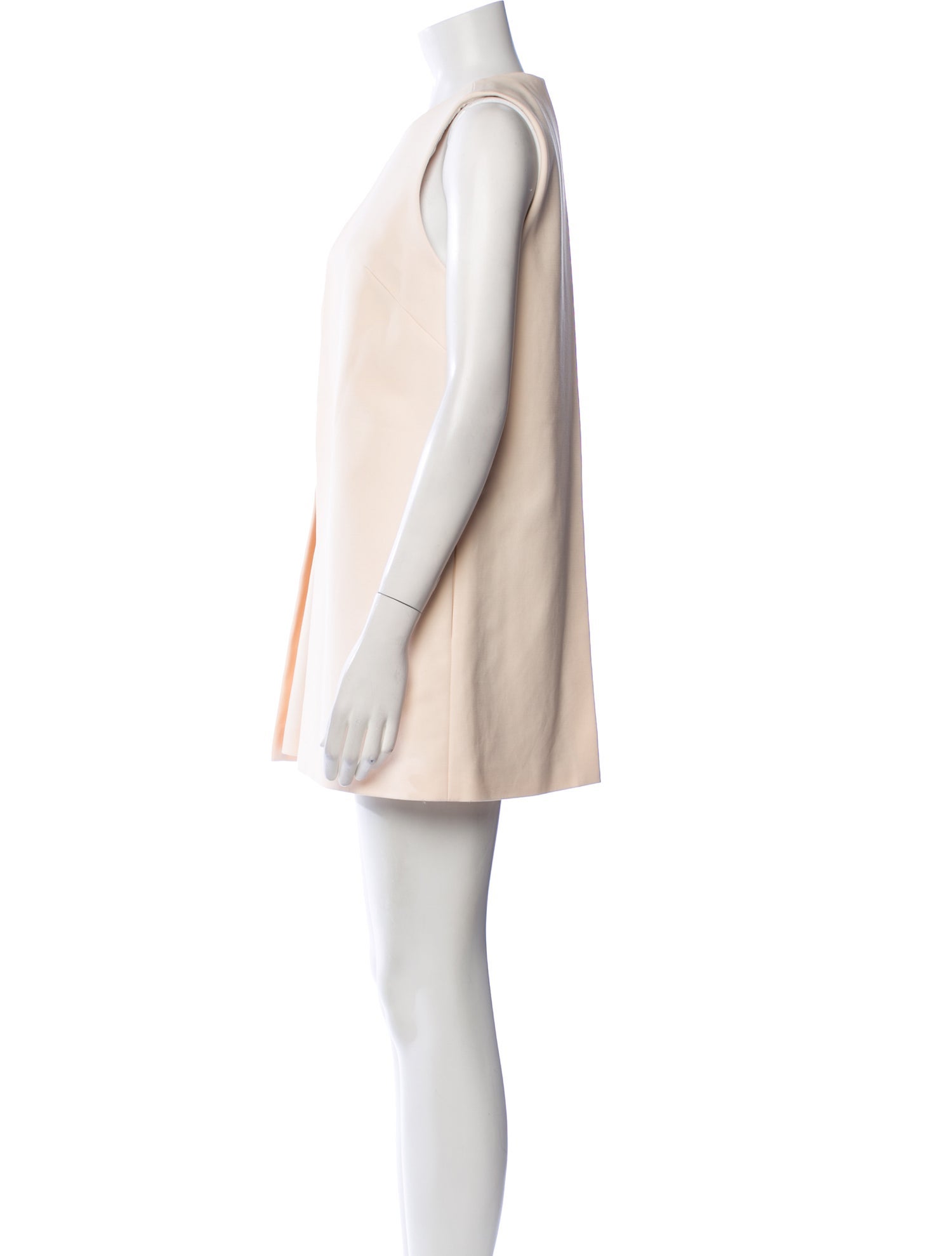 Brandon Maxwell Crew Neck Mini Dress