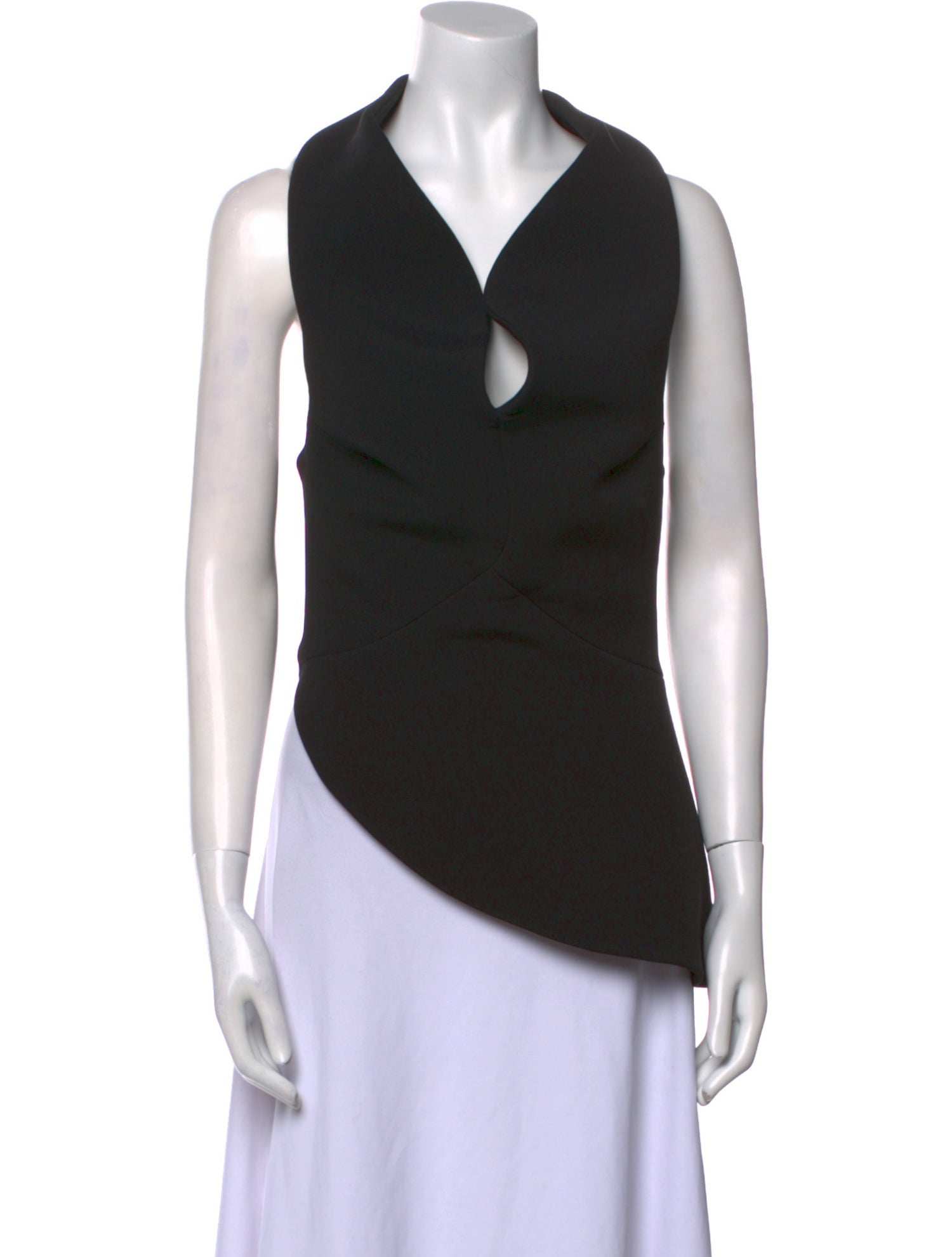 Brandon Maxwell V-Neck Sleeveless Top