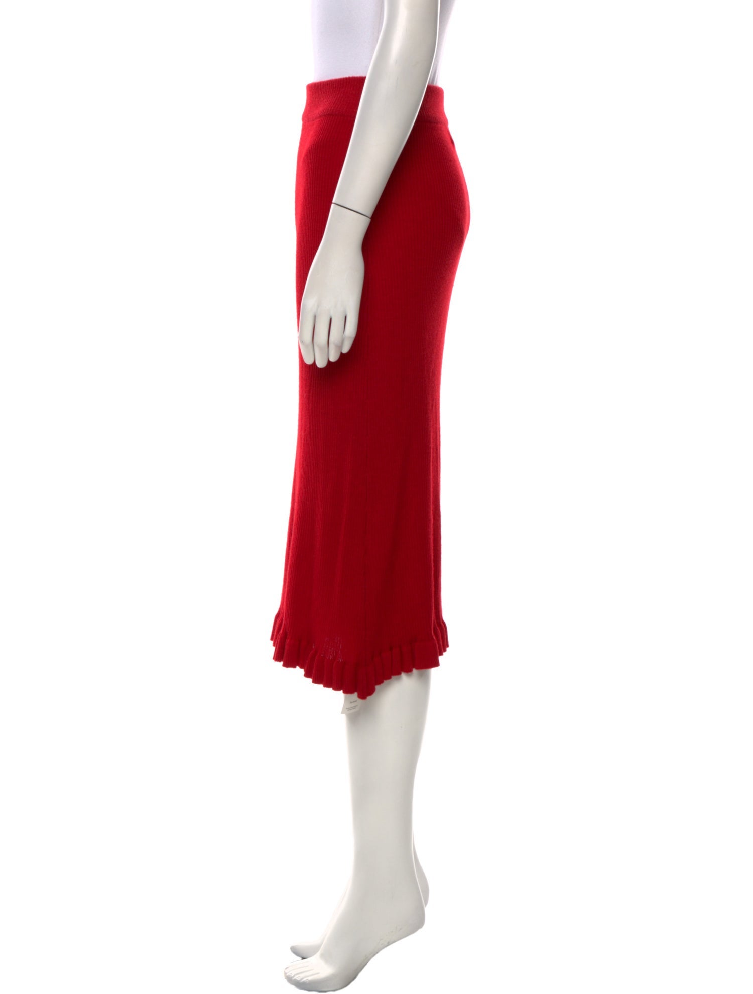 Brandon Maxwell Cashmere Knee-Length Skirt