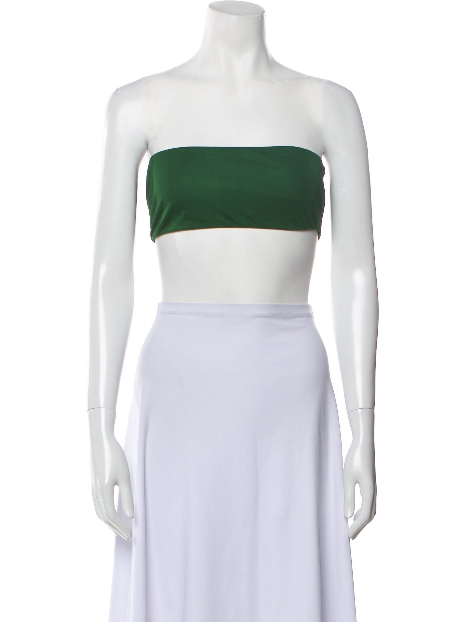 Brandon Maxwell Strapless Crop Top