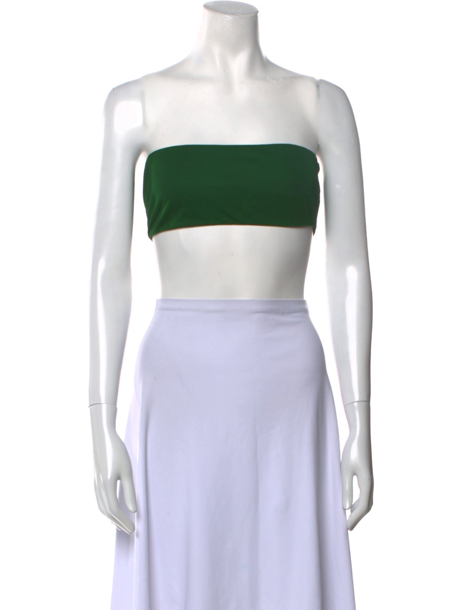 Brandon Maxwell Strapless Crop Top