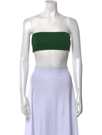 Brandon Maxwell Strapless Crop Top
