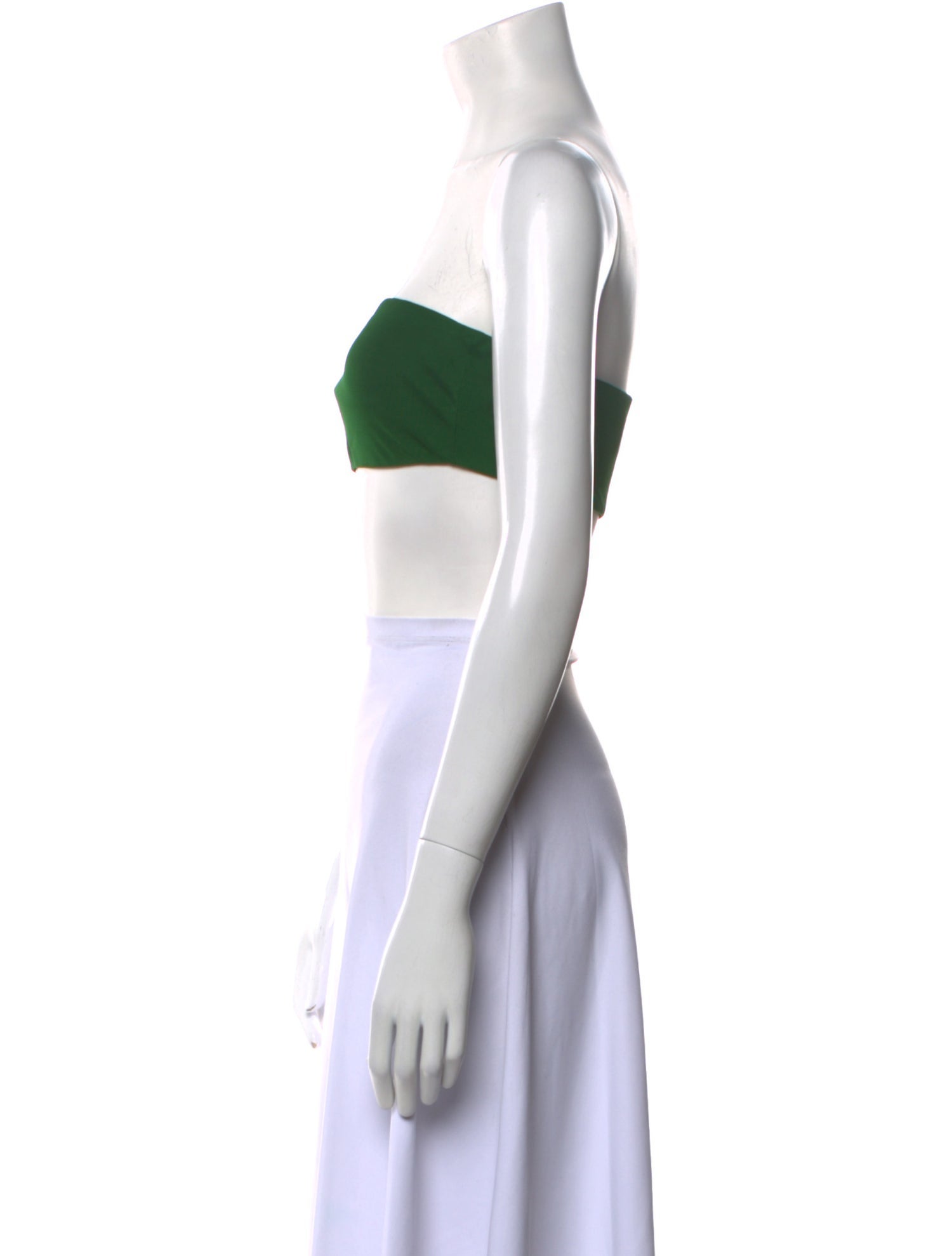 Brandon Maxwell Strapless Crop Top