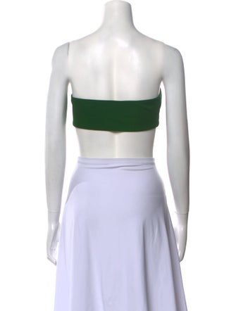 Brandon Maxwell Strapless Crop Top