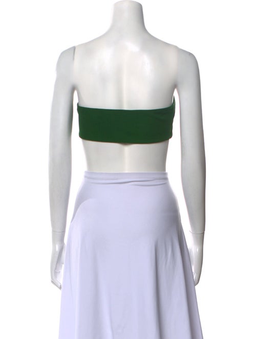 Brandon Maxwell Strapless Crop Top