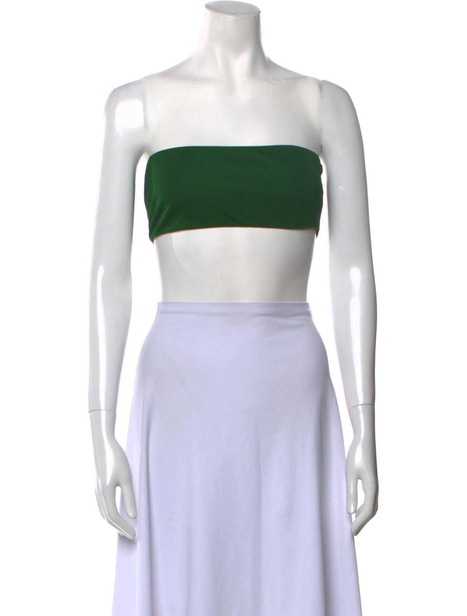Brandon Maxwell Strapless Crop Top