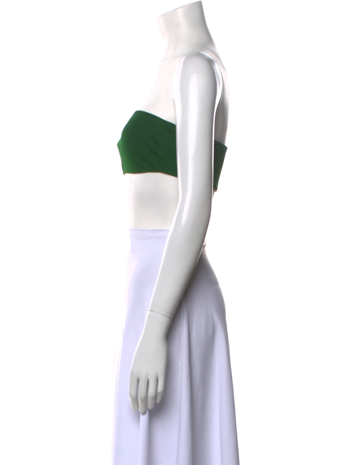 Brandon Maxwell Strapless Crop Top