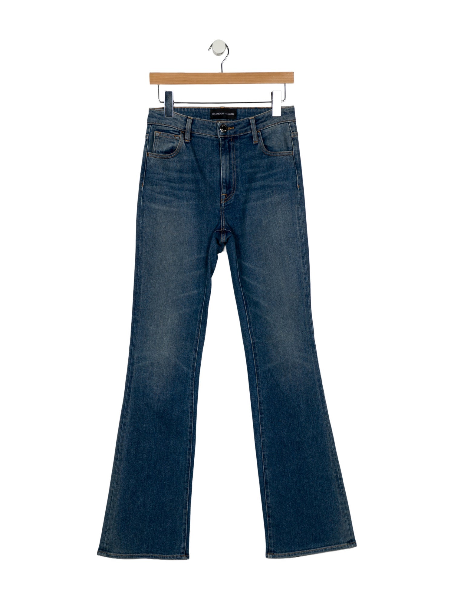 Brandon Maxwell Mid-Rise Wide Leg Jeans