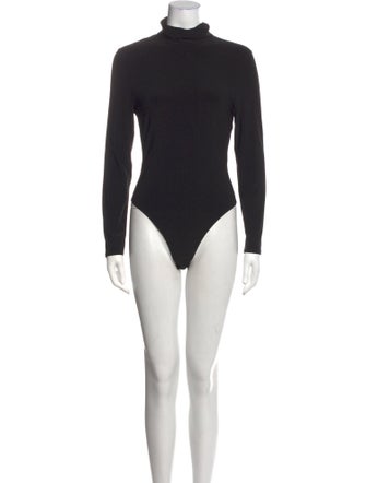 Brandon Maxwell Turtleneck Long Sleeve Bodysuit