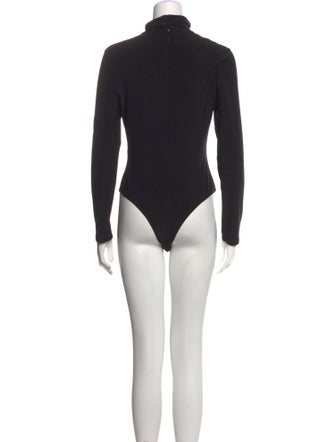 Brandon Maxwell Turtleneck Long Sleeve Bodysuit