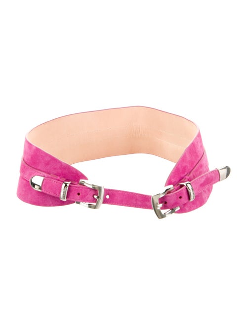 Brandon Maxwell Wide Suede Belt