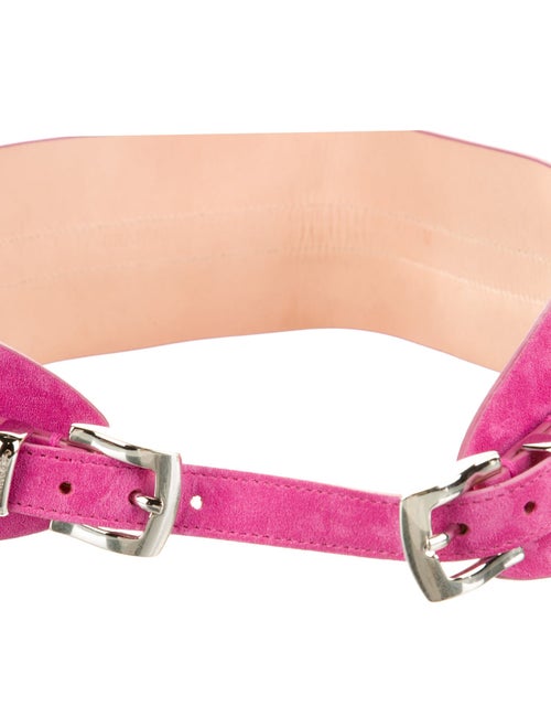 Brandon Maxwell Wide Suede Belt