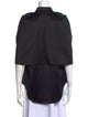 Brandon Maxwell Wool Short Sleeve Blouse
