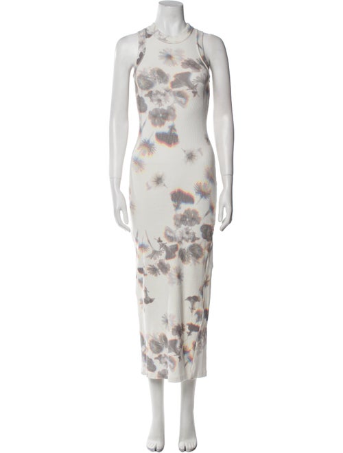 Brandon Maxwell Printed Long Dress