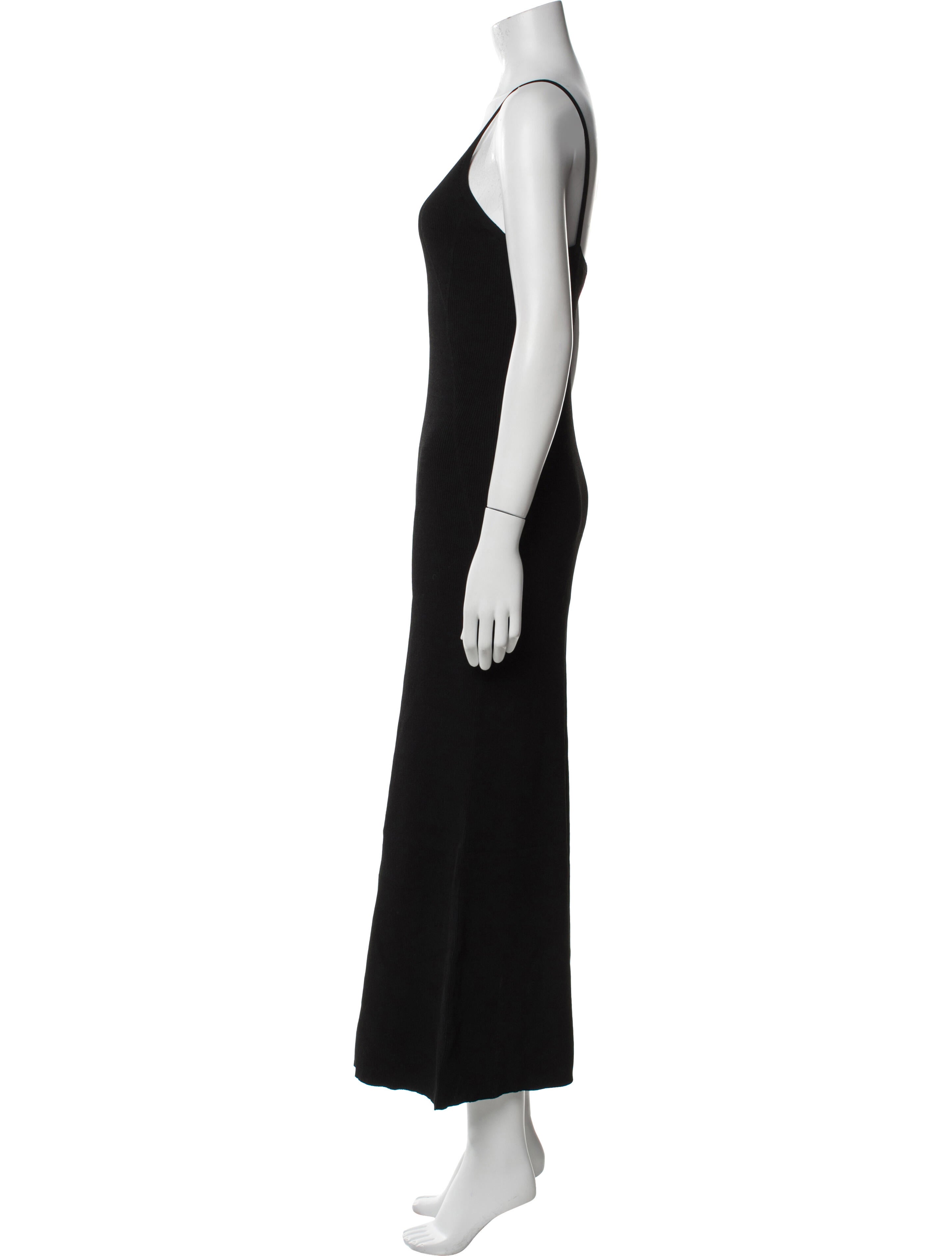 Brandon Maxwell V-Neck Long Dress