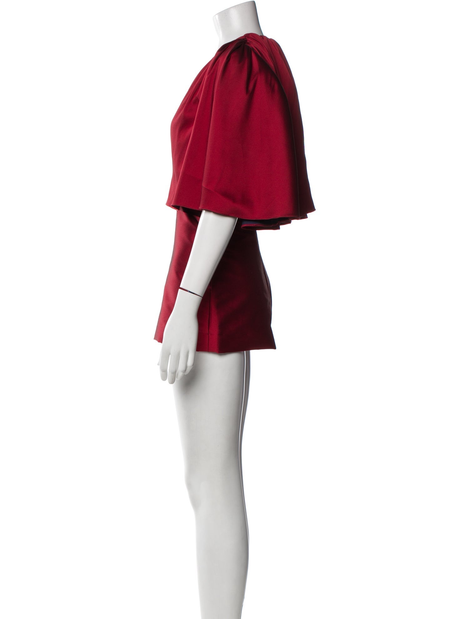 Brandon Maxwell V-Neck Mini Dress