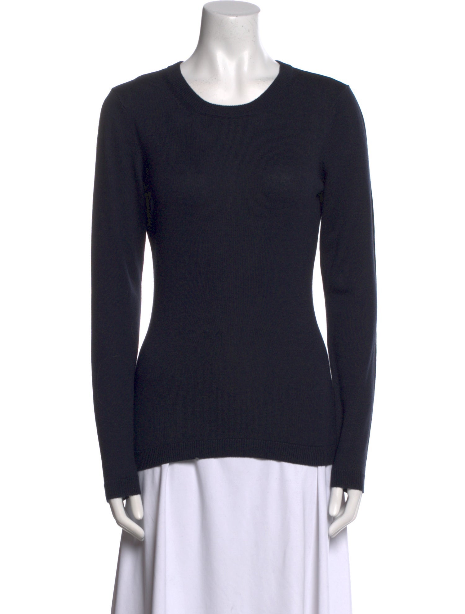 Brandon Maxwell Silk Scoop Neck Sweater
