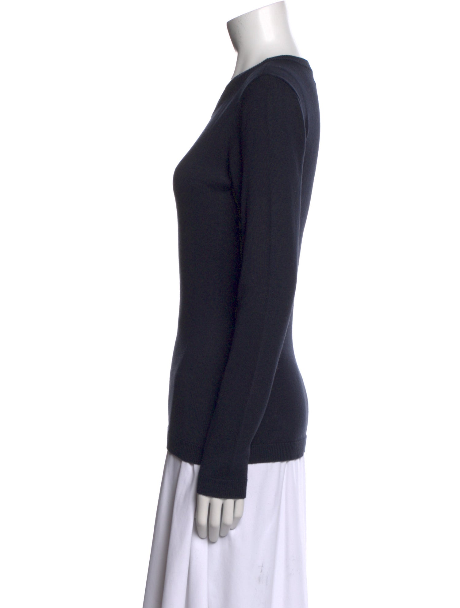 Brandon Maxwell Silk Scoop Neck Sweater